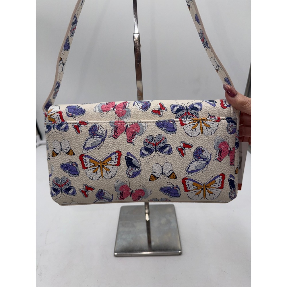 Vera Bradley Butterflies in Flight Flap Shoulder Bag Faux Leather 52207-23440 - Picture 6 of 10
